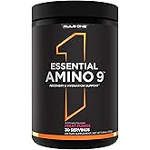 Rule 1 Essential Amino 9 – Recovery & Hydration Support with 7.5g of Essential Amino Acids + Electrolytes (30 Servings, Fruit Punch)