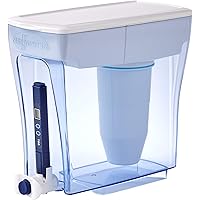 ZeroWater 20 Cup Ready-Pour Dispenser Water Filter Pitcher, clear