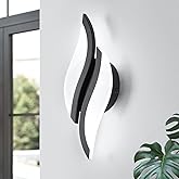 CANEOE Modern LED Wall Sconce 6000K Black Indoor Wall Light Fixtures Acrylic Wall Sconce Lighting for Living Room Bedroom Bed