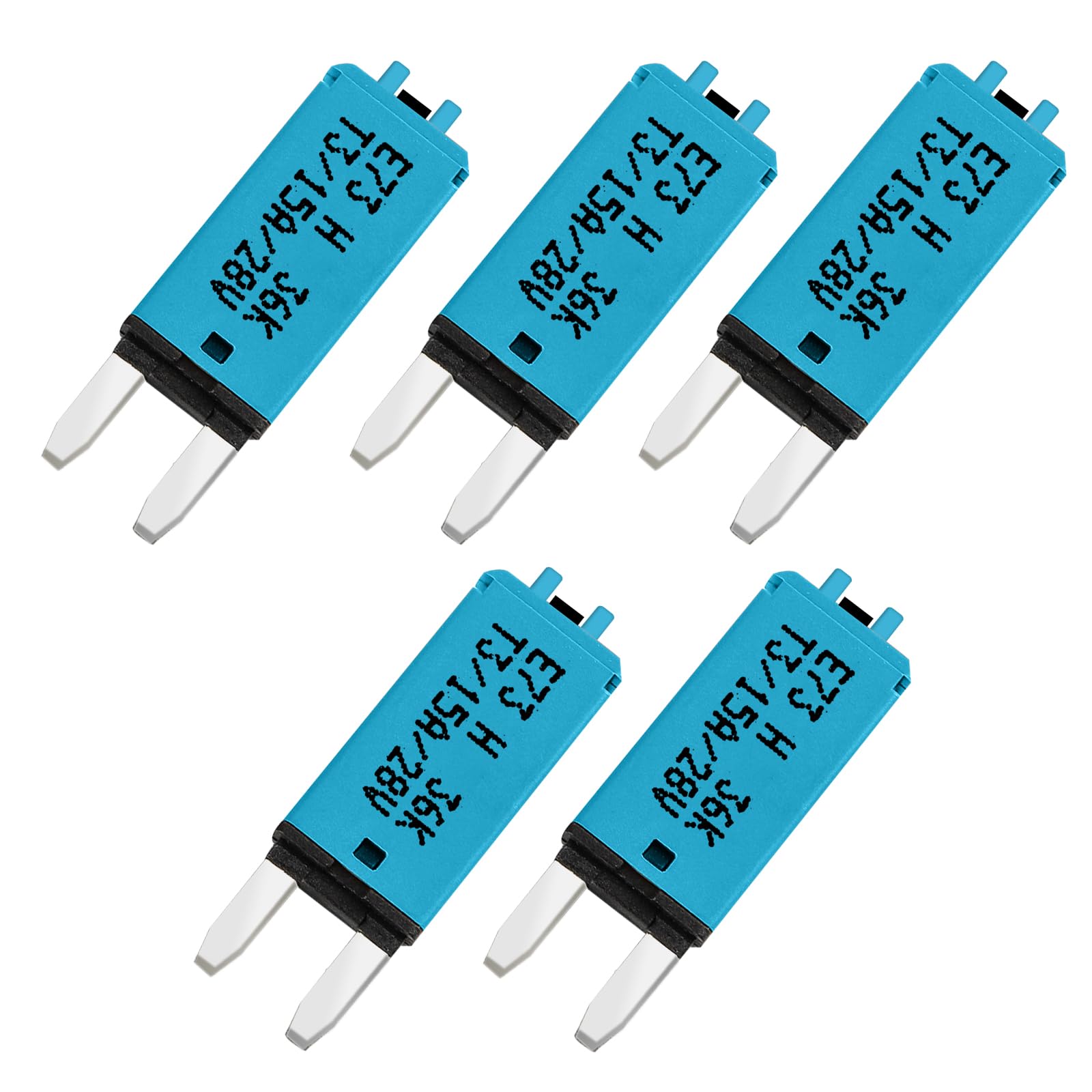 GLOSO Blade Circuit Breaker Mini RV Marine Boat Truck Yacht Manual Reset Audio Solar System Protection ATO ATC 15 Amp 5 PACK E73