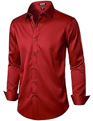 JEMITOP Men's Stretch Wrinkle Free Dress Shirts