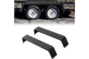 2 PACK Tandem Axle Trailer Fenders 72.88"x10.25"x13" Fit 13"-15" Tires, Heavy Duty 14 Gauge Steel Diamond Plate Double Axle T