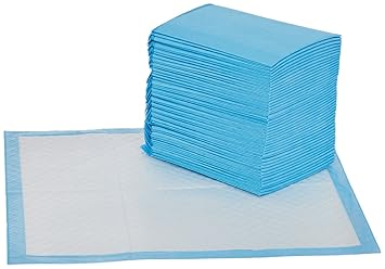 AmazonBasics Heavy Duty Regular Pet Dog and Puppy Training Pads - Pack of 50, 24 x 23 Inches