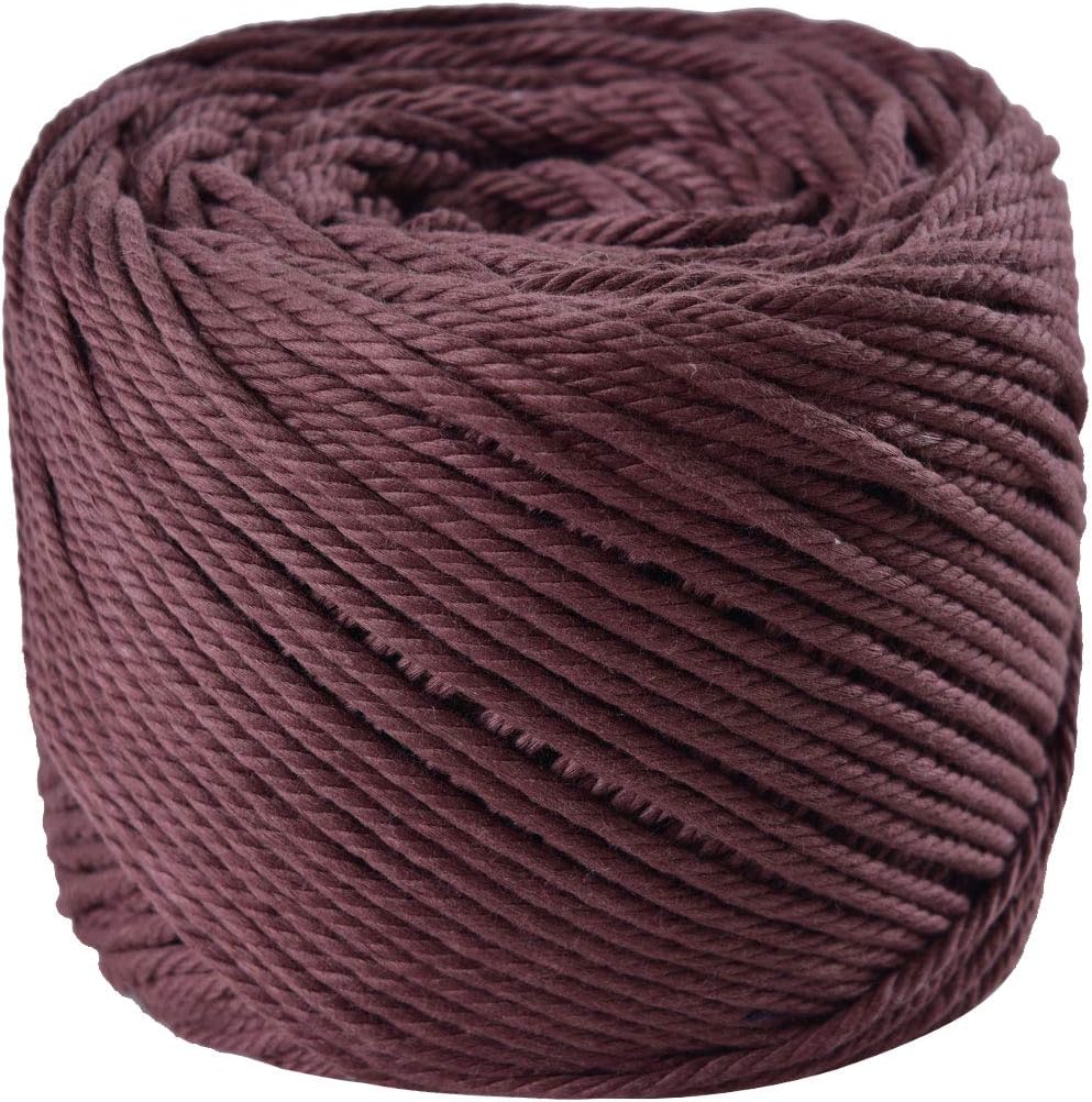 Suntq Handmade Decorations Natural Cotton Bohemia Macrame Cord DIY Wall Hanging Plant Hanger Craft Making Knitting Rope Natural Color Macrame Cord
