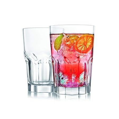 Cello Bello Glass Tumbler Set, 370 ml, Set of 2, Transparent