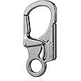 Carabiner Clip, Double Anti-Misopening Locking Design, 2.95'' in Alloy Carabiner Keychain for Outdoor Camping, Key Ring Clip