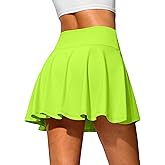 SANTINY 14" Tennis Skirt Golf Skorts with Pockets Tummy Control Shorts Pleated Skirts for Women Athletic Dressy Casual