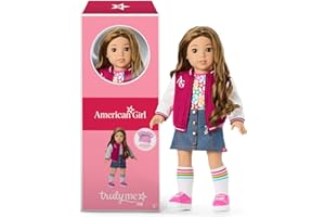 American Girl, Truly Me 18-inch Doll #118 with Brown Eyes, Wavy Dark-Brown Hair with Highlights, Tan Skin, for Ages 6+