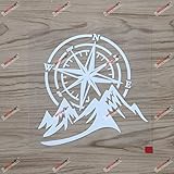 6'' White 4X4 Off Road Decal Sticker Mountain