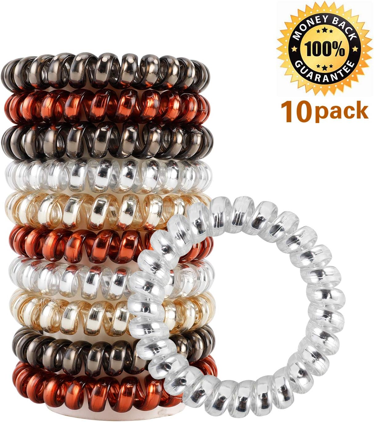 Spiral Hair Ties, Coil Hair Ties, Hair Coil, Phone Cord Hair Ties