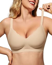 HORISUN Womens Wireless Bras Comfortable Push Up