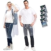 SWOGAA Disposable Rain Ponchos for Adults 10 and 4 Pack Extra Thicker Emergency Ponchos