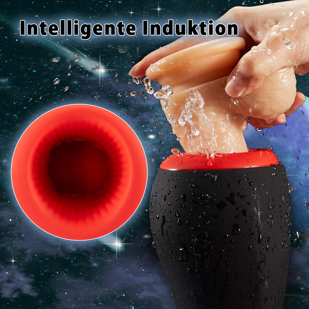 Fondlove Automatischer Masturbator Oral Masturbieren Elektrische Masturbatoren Männer sex Sexspielzeug Men Cup wie Mund mit 2 Heizstufen 7 Vibrationsmodi Intelligente Induktion