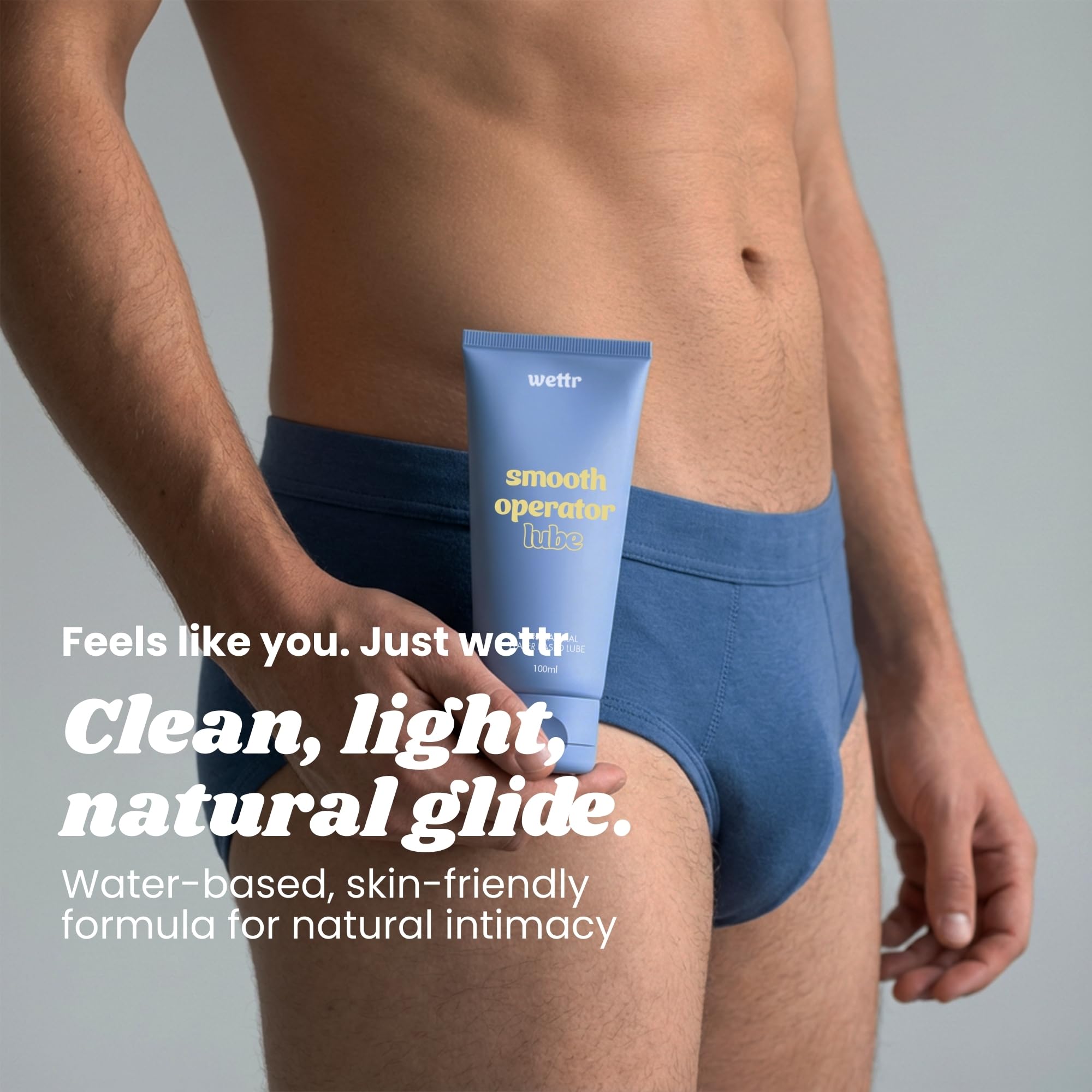 100% natürliches wasserbasierendes Gleitgel, 100 ml, Extrem Hautfreundlich, Kondom- & Toy-kompatibel | Langanhaltend, nicht klebrig, pH-hautneutral – Smooth Operator by wettr 4