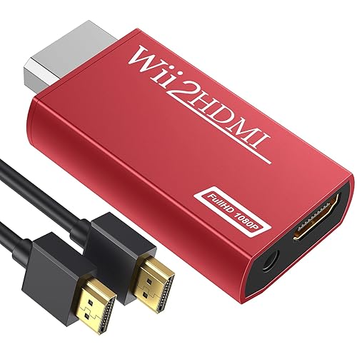 GANA Wii to HDMI Converter Adapter with Hdmi Cable Connect Wii