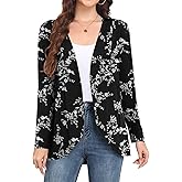 Yincro Women's Long Sleeve Cardigan Lightweight Soft Open Front Casual Cardigans