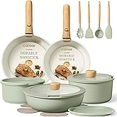 CAROTE Pots and Pans Set, Nonstick Cookware Set Detachable Handle, 19pcs Induction Kitchen Cookware Sets Non Stick with Removable Handle, RV Cookware Set, Oven Safe, Sage Green
