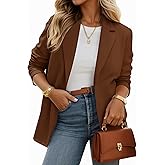 Cicy Bell Womens Casual Knit Blazer Long Sleeve Open Front Blazers Stretchy Work Office Suit Jackets with Pockets