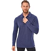 Merino Wool Polo Shirt Men - Anti-Odor 100% Merino Wool Shirts for Men Short Sleeve and Long Sleeve Breathable Polo