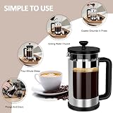 Rainbean 12 oz Cafetiere French Press 3-Level Filter Borosilicate Glass view 4