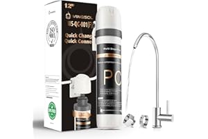 WINGSOL WINGSOL Under Sink Water Filter System with Faucet, Anti-Clogged Design, Reduces PFAS, Lead, Chlorine, Bad Taste, Sediment, NSF/ANSI 42&53, 8K Gallons, Easy Installation, Chrome Faucet