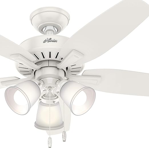 Hunter Fan 48 Inch Casual Fresh White Indoor Ceiling Fan With