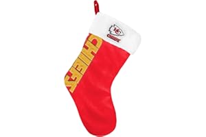 FOCO NFL Official Primary Logo Christmas Holiday Stocking Decoration Ornament (Kansas City Chiefs)