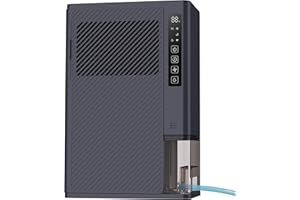 Rotary Desiccant Dehumidifier, AEOCKY, for Bedroom, Bathroom, Closet, RV, with Drain Hose, Never Frost, Quiet, Small, Portabl