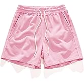 AIMPACT Mens Athletic Gym Shorts 5/5.5 Inch Cotton Casual Shorts Elastic Waist Joggers Sports Sweat Shorts with Pockets