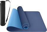 ComFy Mat Yoga Mat Non Slip 183x61x6mm Navy Blue with Carry Bag