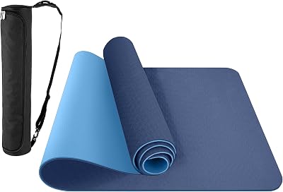 ComFy Mat Yoga Mat Non Slip 183x61x6mm Navy Blue with Carry Bag