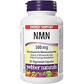 Webber Naturals NMN 500 mg (Nicotinamide Mononucleotide), 30 Capsules, Helps Maintain NAD+ Levels, Vegan