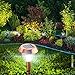 LongWalker Solar-Powered LED Garden and Pathway Lights: 2 Wireless, Weatherproof, Waterproof, Longlasting Stainless Steel Ground Lights plus Garden Hand Shovel