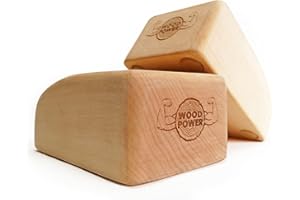 WOODPOWER BalanceBlocks - Handstand Blocks & Yoga Block in One - Bodyweight Training, Gymnastics, Acrobatics, Yoga, Yoga prop and accessory, Lightweight, Good for Travel, Premium European Quality (Pack of 2)