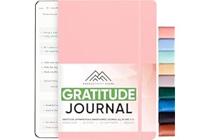 PRODUCTIVITY STORE Gratitude Journal & Self Care Journal - Guided Journal, Mindfulness Journal & Mental Health Journal All-In-One - Premium Daily Journal For Women & Men - A5 5.8" x 8.3" - Pink