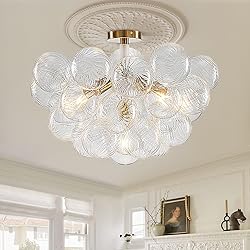 YIHANTLZ Nordic Bubble Ball Semi Flush Mount