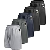 LalaHooK 3 Pack Athletic Gym Mens Shorts - Casual Black Quick Dry Basketball Shorts with Pockets for Workout Running