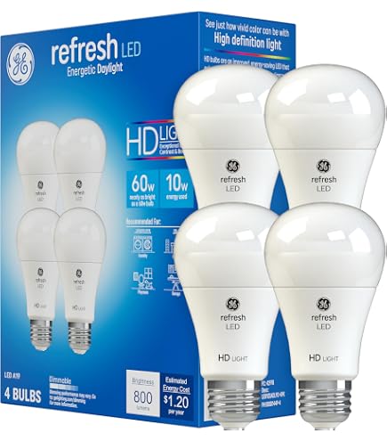 GE Reveal HD+ Lâmpada LED Globular | 500 Lúmens Regulável - Pacote 2 Unidades