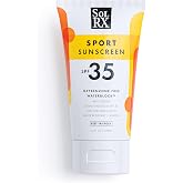 SolRX SPORT SPF 35 Sunscreen, Reef Friendly, Oxybenzone &amp; Fragrance Free | Oxybenzone-Free Reef Friendly, Eco-Safe, Complies With Hawaii Act 104, Applies Easily, No White Residue, Non-Oily