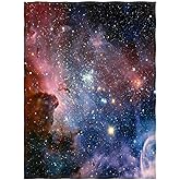 goodbath Space Throw Blanket, Galaxy Universe Star Fleece Blanket for Sofa Couch Chairs, 80 x 58 Inch, Colorful
