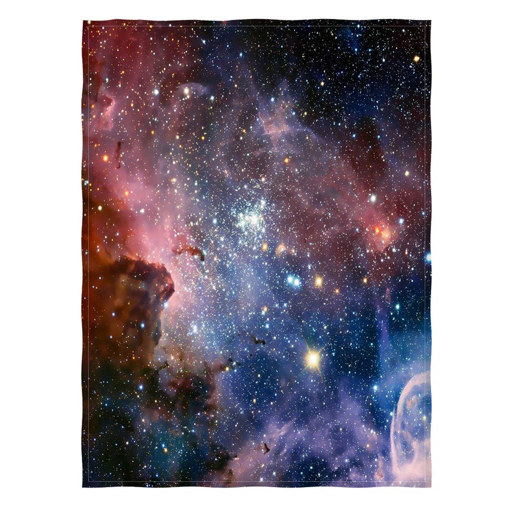 goodbath Space Throw Blanket, Galaxy Fleece Blanket Cozy Plush Blanket for Travelling Sofa Couch Bed Couples Man Women, 200cm x 150cm, Colourful