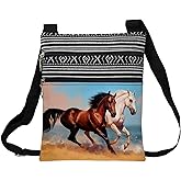 LiuenMgg Animal Crossbody Handbag Elephant Wolf Horse Squirrel Panda Cattle Butterfly Owl Frog Capybara Present for Woman