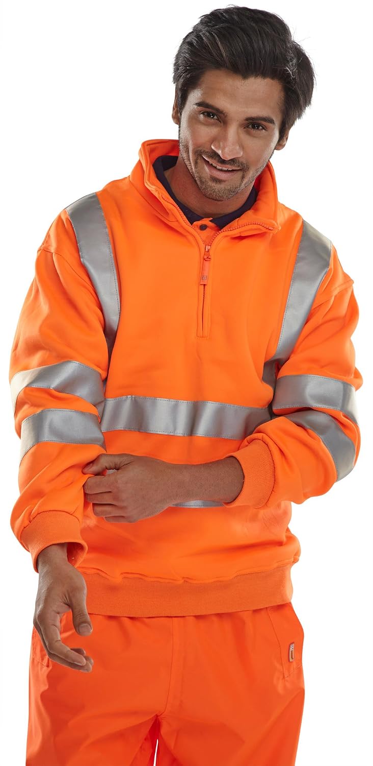 QUARTER ZIPPED SWEATSHIRT ORANGE XL - Image 3