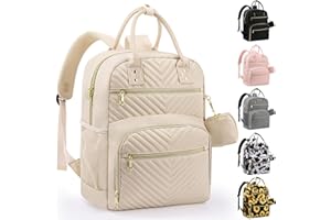 Pritent Diaper Bag Backpack,Baby Essentials Diapers Bag with Pacifier Case,Multipurpose Stylish Large Capacity Travel Backpack for Baby Girl/Boy(M-Beige)