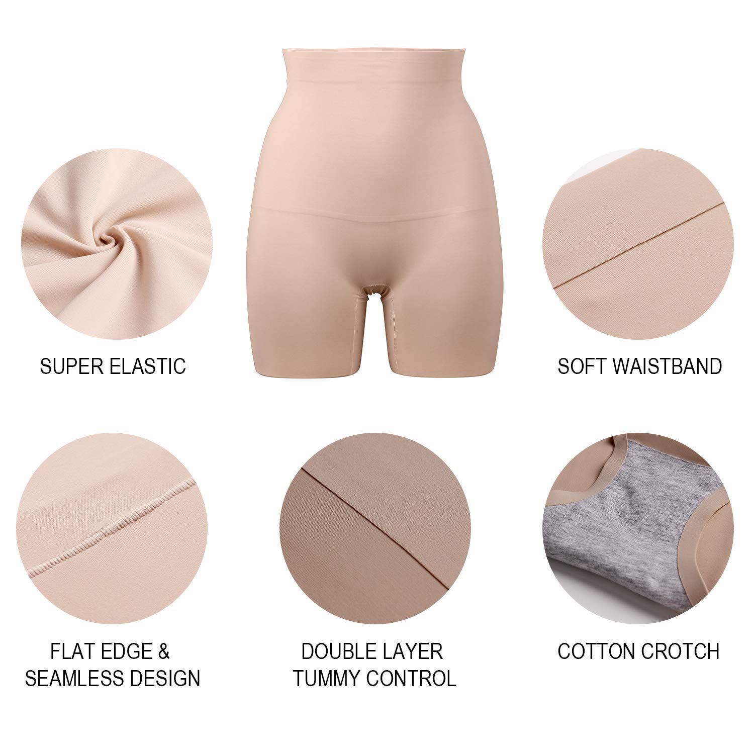 MOVWIN Culotte Gainante Femme Gaine Amincissante Ventre Plat Culotte Sculptante Taille Haute Invisible Panty Gainant Grande Taille