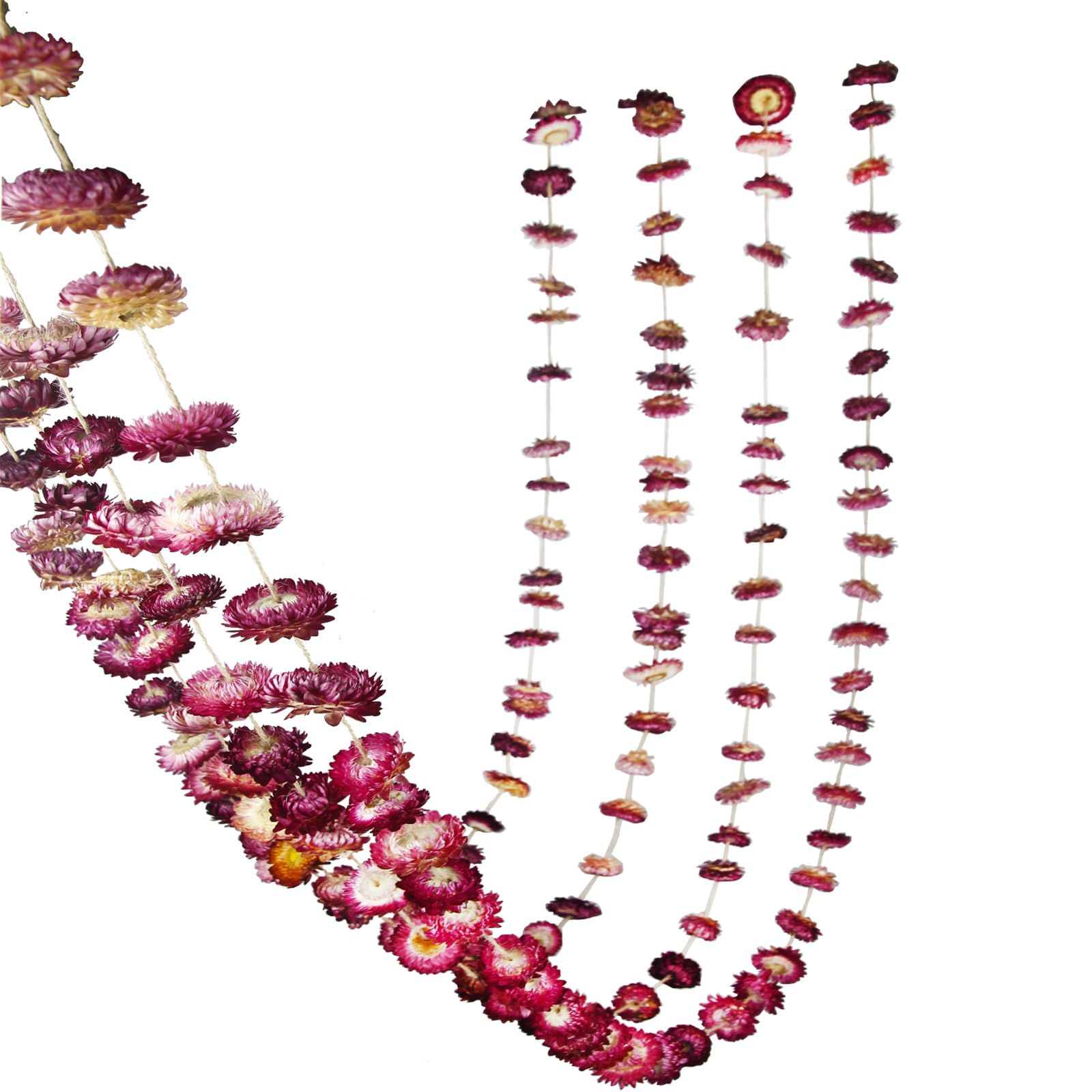 Photo 1 of CITYES Dried Flowers Garland Real Daisy Sunflower Garlands 10.5ft 63 Pcs Natural Dried Daisy Flowers Heads Gerbera Daisies Dry Flower Arrangements for Wedding Boho Decor Home Party Wall Hanging