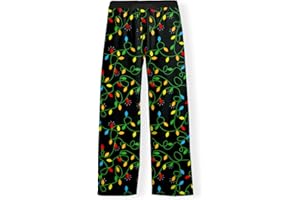 Remimi Girl Boy Thanksgiving Pants Drawstring Christmas Plaid Loose Bottoms 5-14 Years