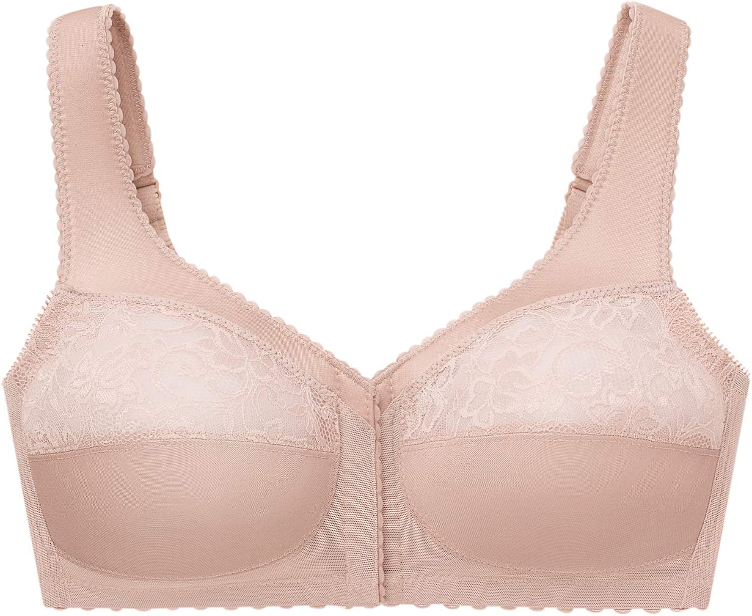 Glamorise Women's Full Figure MagicLift Front Close Support Bra #1200 at  Women’s Clothing store: Bras