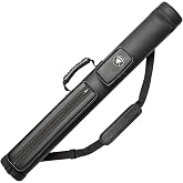 Adhafera Pool Cue Case, 2 X 2 Hard Pool Stick Case, Billiards Accessories | Fit 2-Piece Cue Up to 58", Faux Leather, Two Pockets, Hard Case