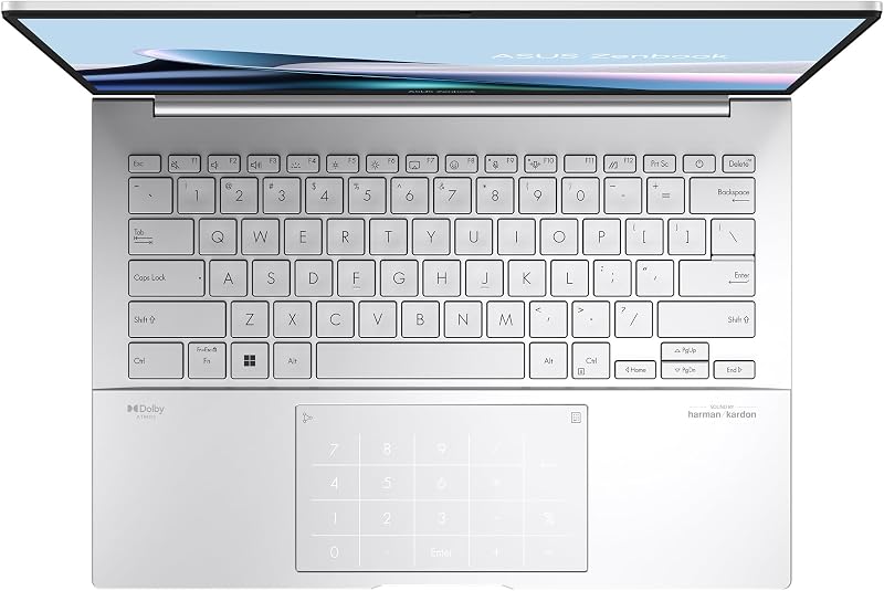 Zenbook 14 OLED UX3405CA-QD1481W - Portátil WUXGA de 14" (Intel Core Ultra 7 255H, 16GB RAM, 512GB SSD, ARC 140T, Windows 11 Home) Silver Fog - Teclado QWERTY em espanhol